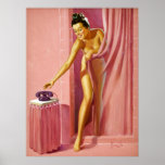 Pinup In Shower Poster at Zazzle