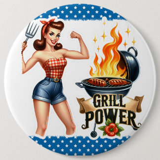 Pinup Lady Vintage COLOSSAL 6 inch Photo Pins 