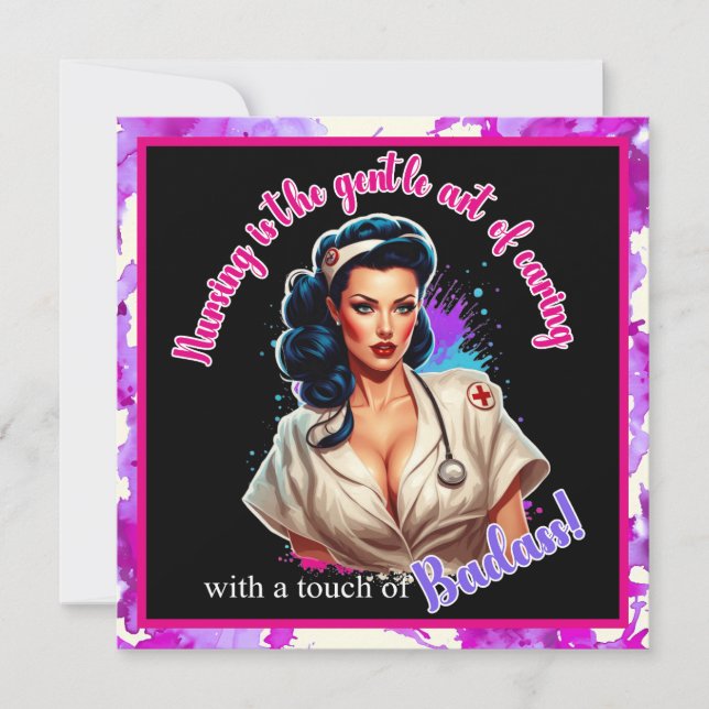 Pinup_ Nurse Badass Holiday Card (Front)