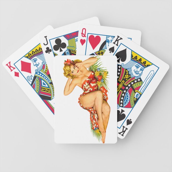 Pinup Pin Up Girl Bicycle Poker Cards