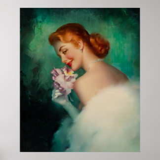 Pinup Pink Flower Poster