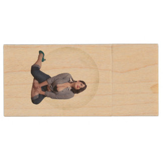 Pinup print wooden usb key wood flash drive