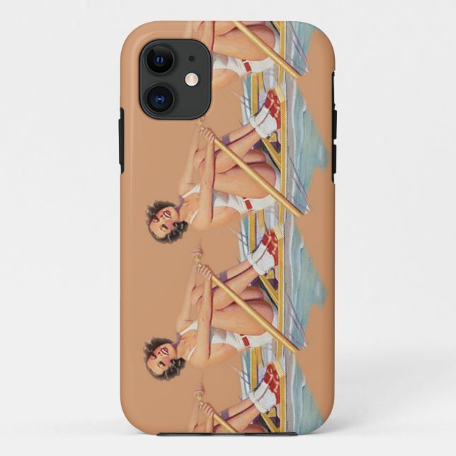 Pinup Rowing Womeon on IPhone Case (Back)