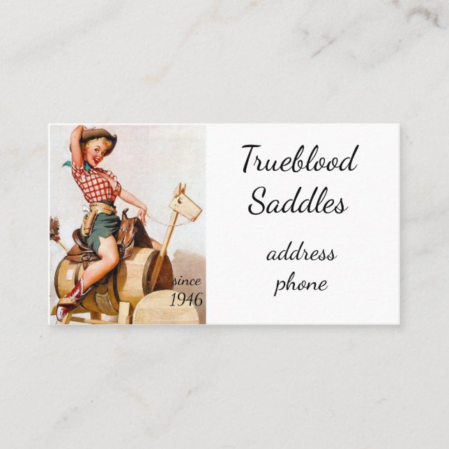 Pinup Saddle Business Card (Front)