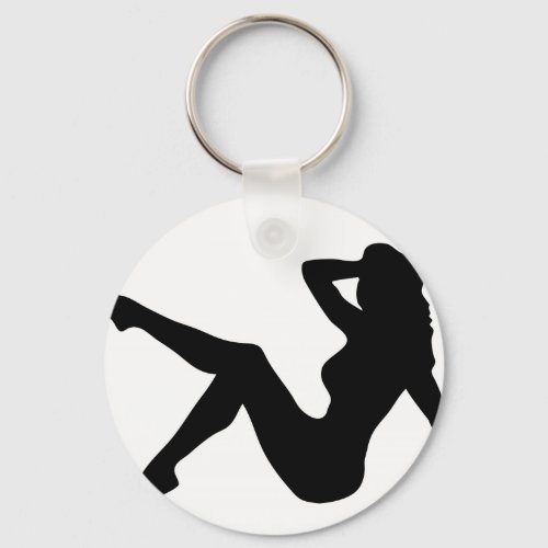 Pinup Silhouette _ Woman Reclining Keychain