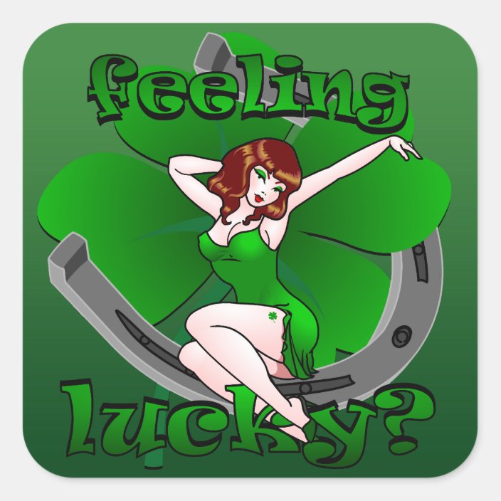 Pinup Stickers Custom Lucky Pinup Girl Sticker