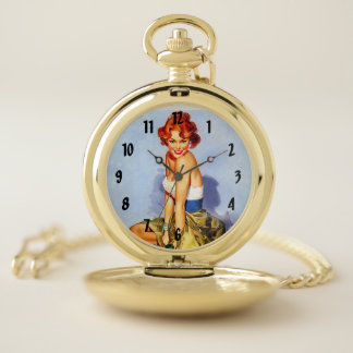 Pinup Vintage Art Pocket Watch