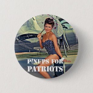 Pinups for Patriots Official Pinback Button