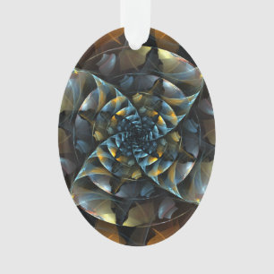 Pinwheel Abstract Art Acrylic Oval Ornament