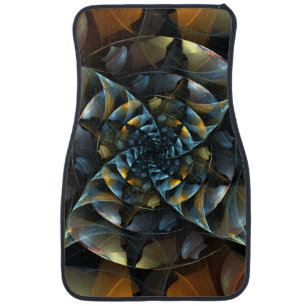 Pinwheel Abstract Art Car Floor Mat