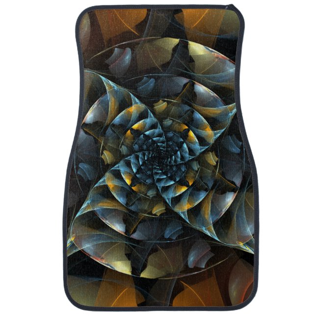 Pinwheel Abstract Art Car Floor Mat (Front)