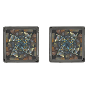 Pinwheel Abstract Art Cufflinks