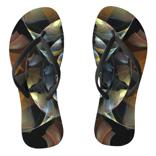 Pinwheel Abstract Art Flip Flops