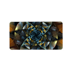 Pinwheel Abstract Art Label