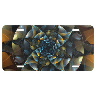 Pinwheel Abstract Art License Plate