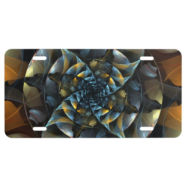 Pinwheel Abstract Art License Plate (Front)