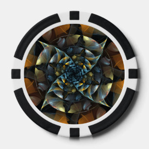 Pinwheel Abstract Art Poker Chips
