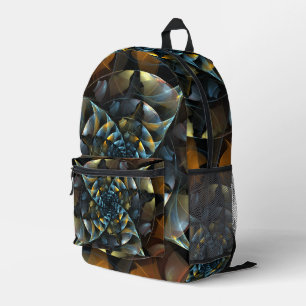 Pinwheel Abstract Art Printed Backpack