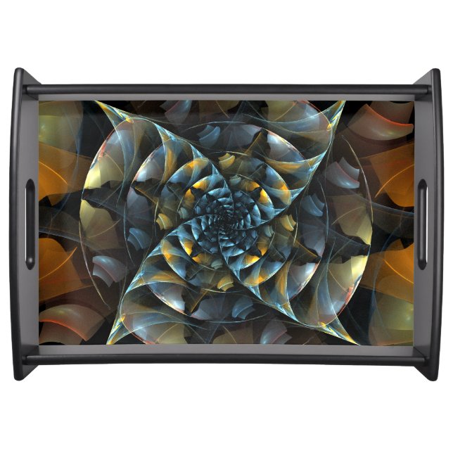 Pinwheel Abstract Art Serving Tray (Front)