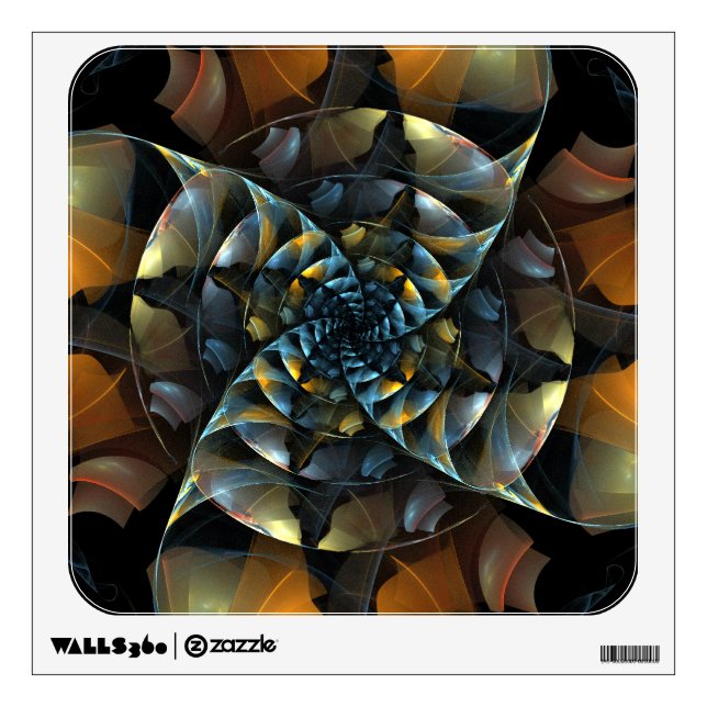 Pinwheel Abstract Art Square Wall Sticker (Front)