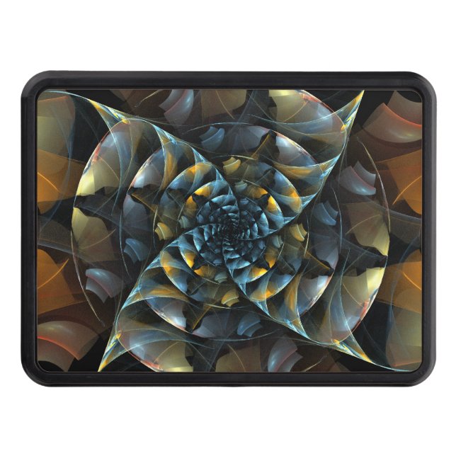 Pinwheel Abstract Art Tow Hitch Cover (Front)