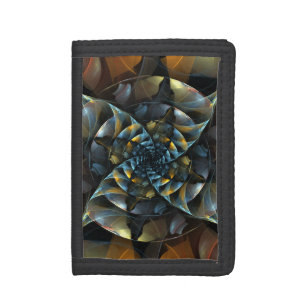 Pinwheel Abstract Art Tri-fold Wallet