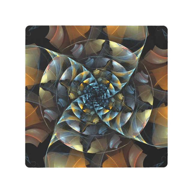 Pinwheel Abstract Metal Wall Art (Front)