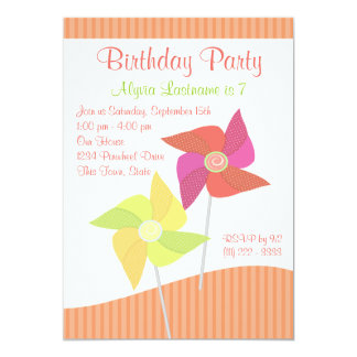 Pinwheel Birthday Party Invitations 10