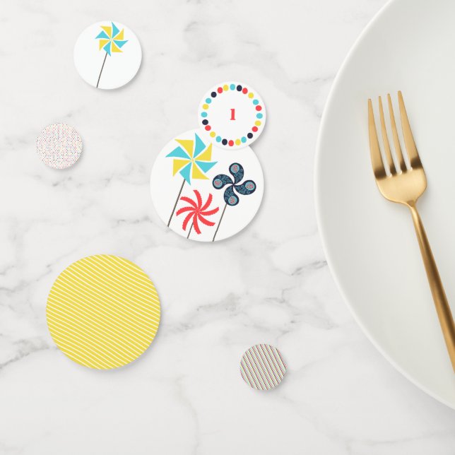 Pinwheel Confetti - Preppy & Modern Design  (Group)