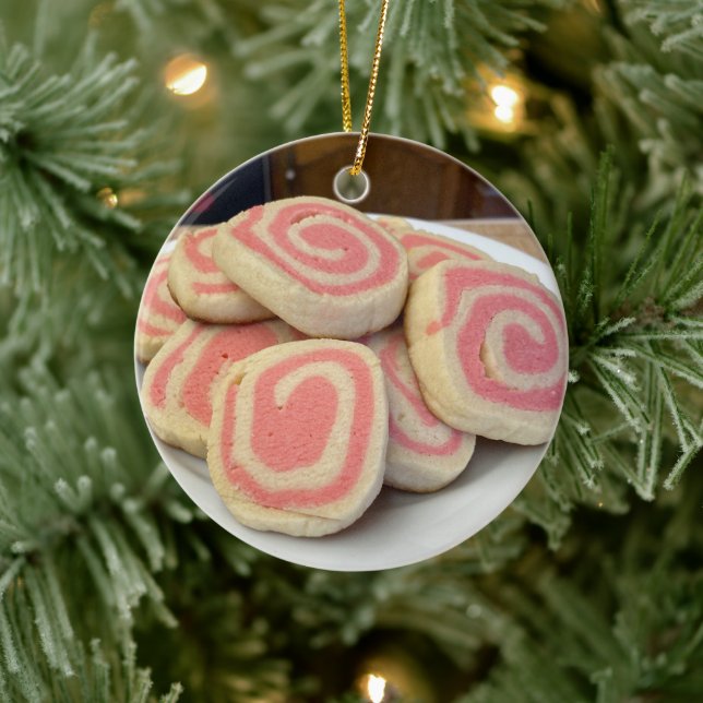 Pinwheel Cookies Ceramic Ornament (Tree)