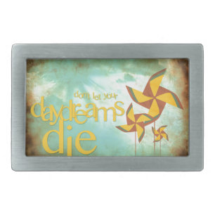 pinwheel daydreams rectangular belt buckle