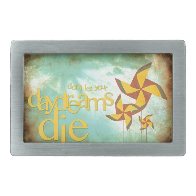 pinwheel daydreams rectangular belt buckle (Front)