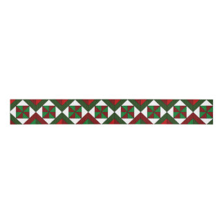 Pinwheel Diamond Christmas Quilt Grosgrain Ribbon