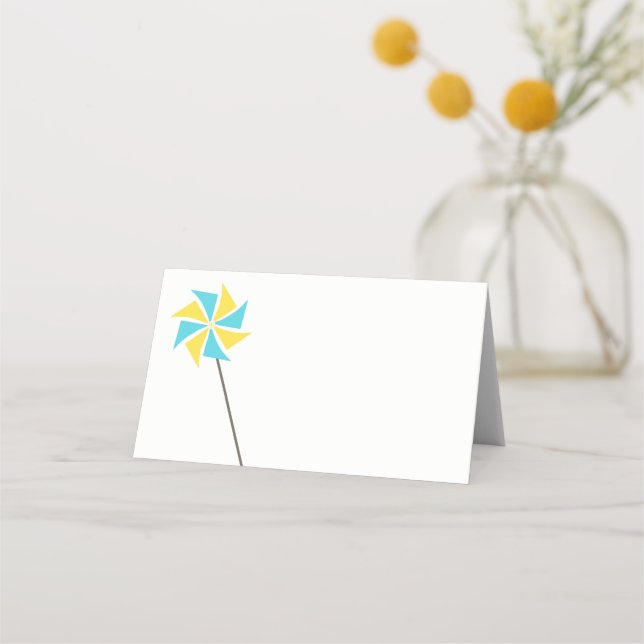 Pinwheel Food Tent Place Card (Front)
