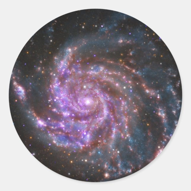 Pinwheel Galaxy Classic Round Sticker (Front)