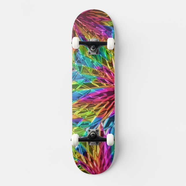 Pinwheel Glass Art 1 Skateboard (Front)