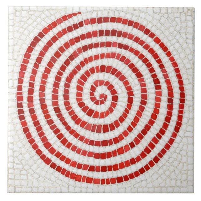 PINWHEEL MOSAIC 6" Square Ceramic Tile (Front)