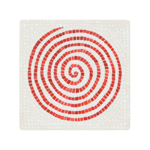 PINWHEEL MOSAIC 8x8 Metal Wall Art