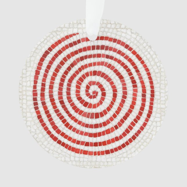 PINWHEEL MOSAIC Acrylic Circle Ornament (Front)