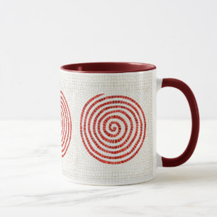 PINWHEEL MOSAIC Maroon Combo Mug