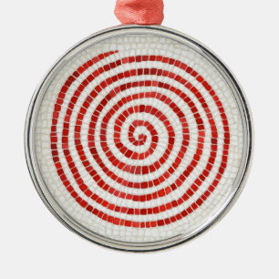 PINWHEEL MOSAIC Premium Round Ornament