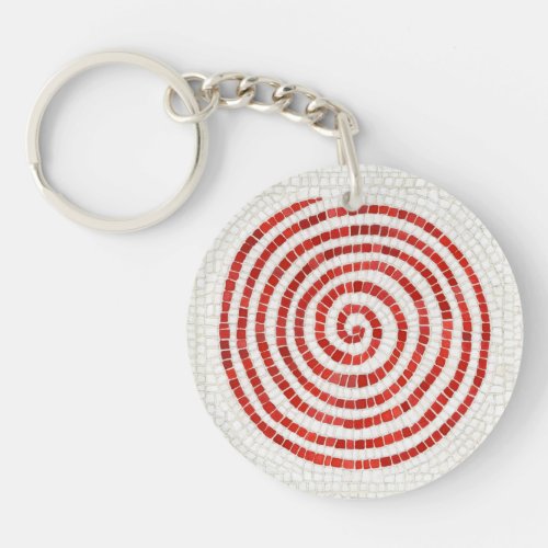 PINWHEEL MOSAIC Round Acrylic Keychain