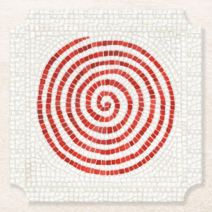PINWHEEL MOSAIC Ticket Paper Coasters