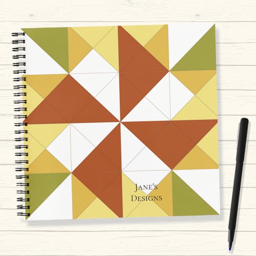 Pinwheel Quilt Bock Quilters Notebook