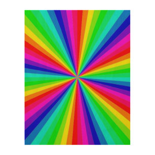 PINWHEEL RAINBOW WOOD WALL ART