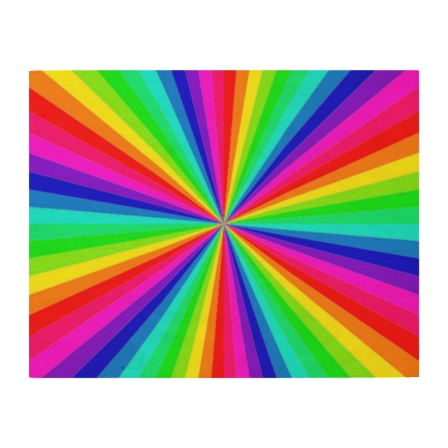 PINWHEEL RAINBOW WOOD WALL DECOR (Front)