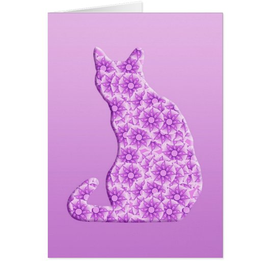 Pinwheels Cat - lavender, purple Cards (Front)