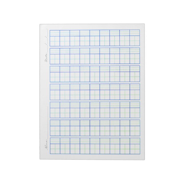 Pinyin Tianzi Grid Paper, Chinese Writing Practice Notepad (Rotated)