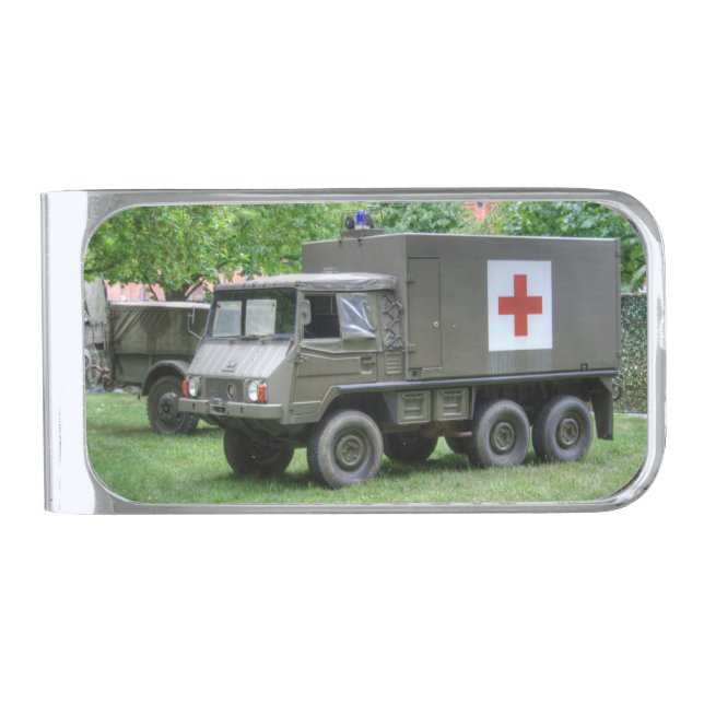 Pinzgauer 712 SAN Silver Finish Money Clip (Front)