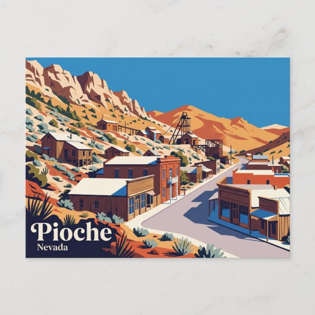Pioche USA Postcard (Front)